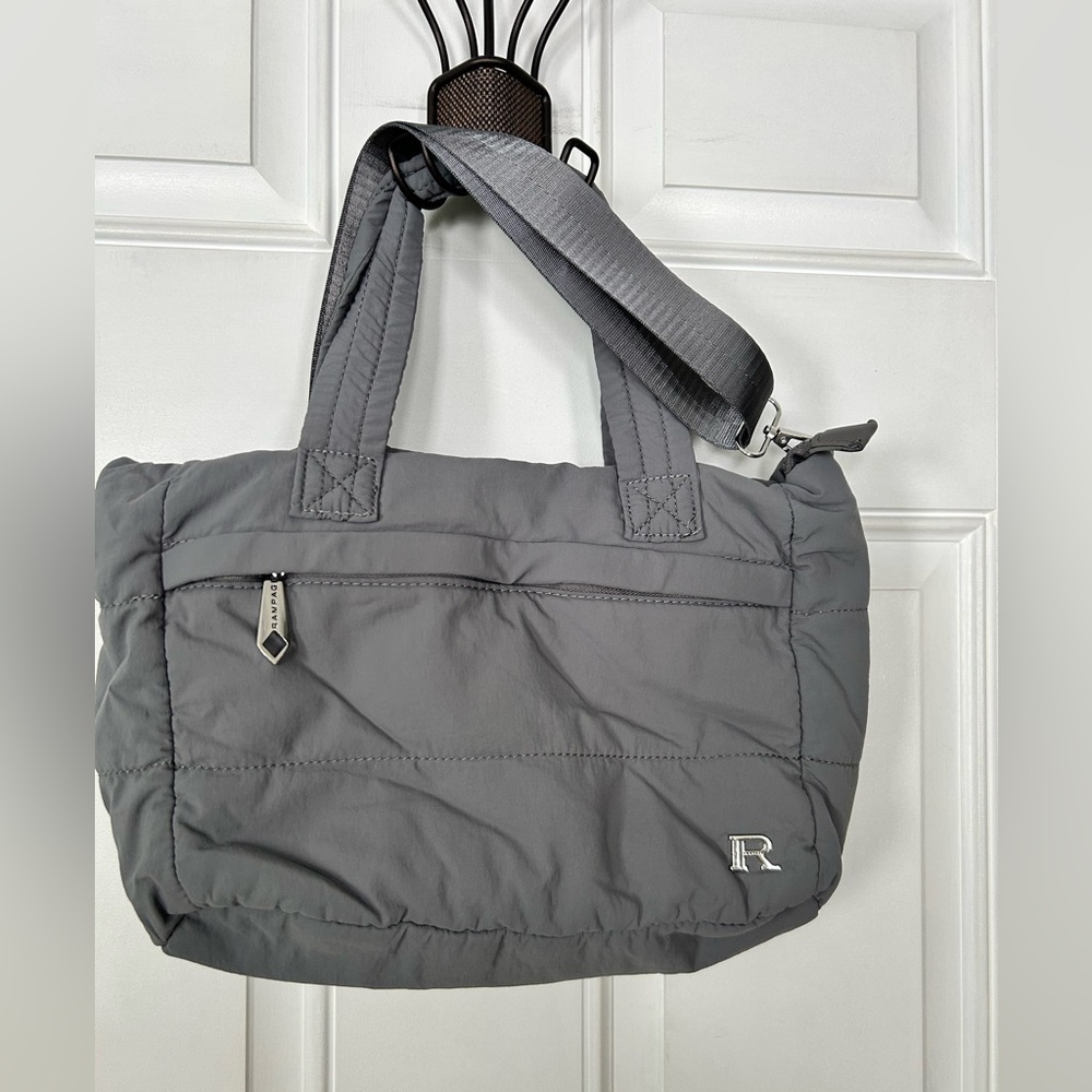 Rampage Gray Quilted Shoulder Bag